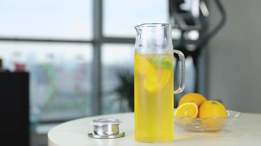 1 Set (cold Water Kettle+kettle Brush+spoon), Heat-resistant Silicone Glass, Kitchen Essentials, Party Supplies, Suitable for Refrigerators, Beverage Pots, Large Iced Tea Cans for Iced Coffee, Lemonade, Juice, And Homemade Drinks, 1500ml\u002F51oz