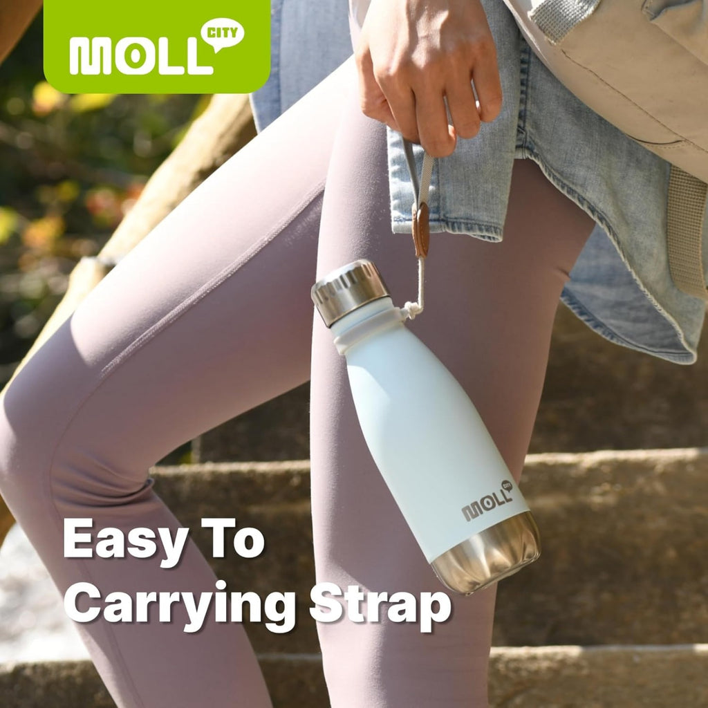 12 Oz School Portable Water Bottle Small Stainless Steel Vacuum Insulated Water Bottle (Leak-Proof Design)