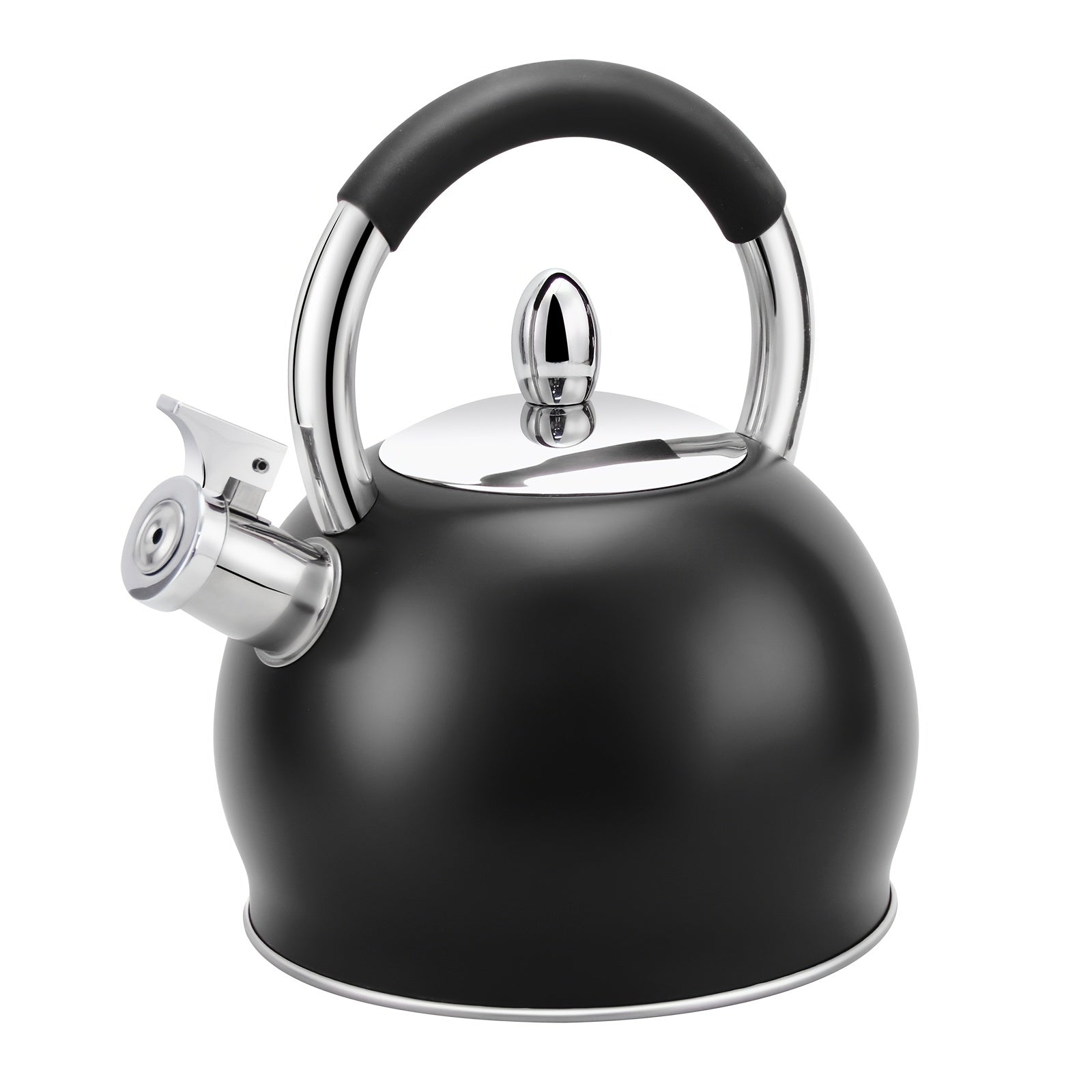 Blue Stainless Steel Tea Kettle for Stovetop with a Whistling Feature And an Ergonomic Silicone Handle, Holding 3.2 Quarts Or 3 Liters