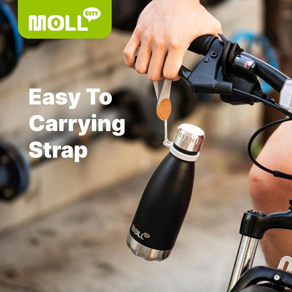 12 Oz School Portable Water Bottle Small Stainless Steel Vacuum Insulated Water Bottle (Leak-Proof Design)