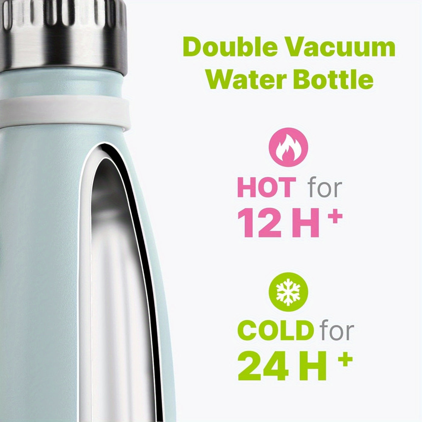 12 Oz School Portable Water Bottle Small Stainless Steel Vacuum Insulated Water Bottle (Leak-Proof Design)