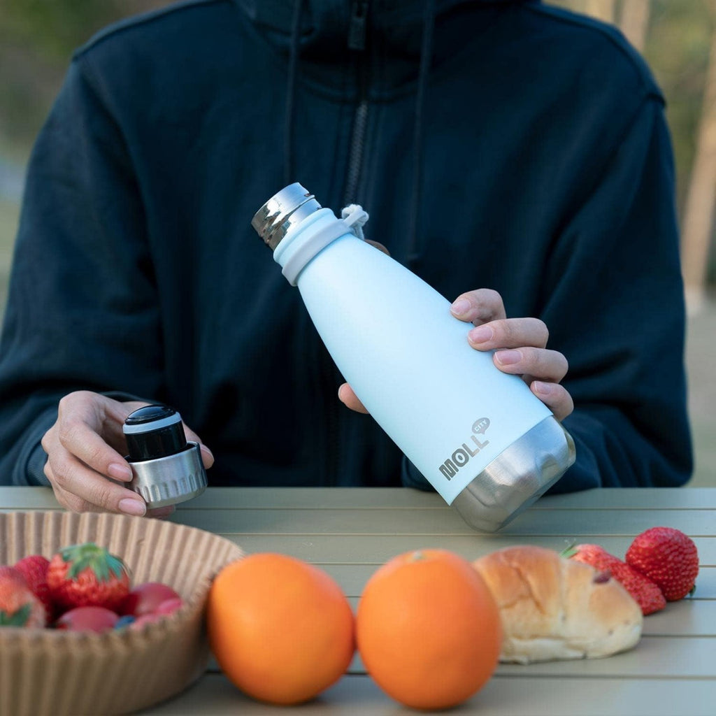 12 Oz School Portable Water Bottle Small Stainless Steel Vacuum Insulated Water Bottle (Leak-Proof Design)